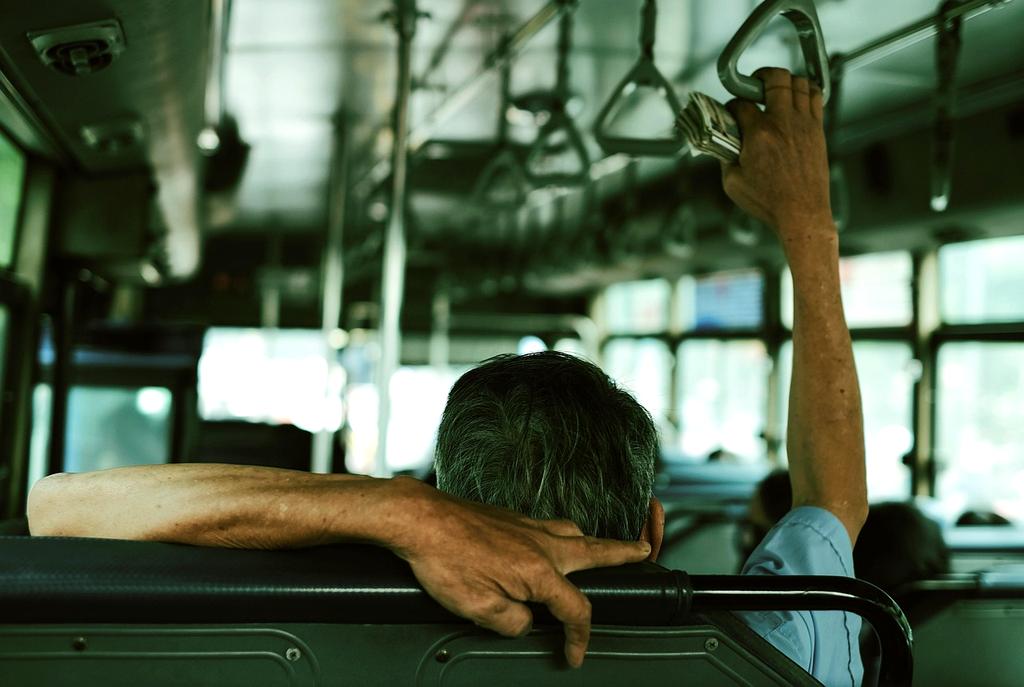 Comfortable bus interior with spacious seats